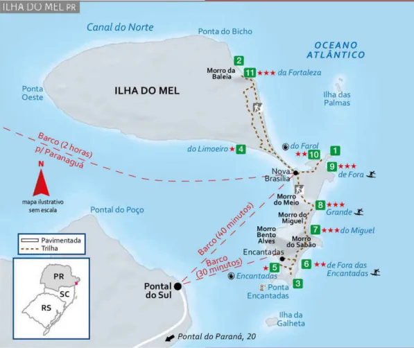 Mapa da Ilha do Mel