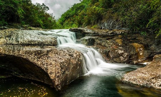 Cachoeira dos Sete Pilões, em Alto Caparaó