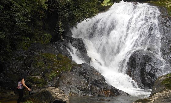 Cachoeira Araçari, em Morretes